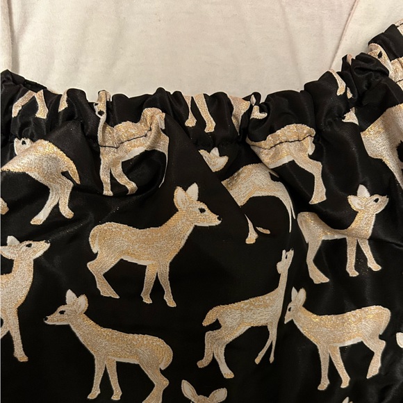 NWT Gymboree black skirt with gold deer - Picture 3 of 4
